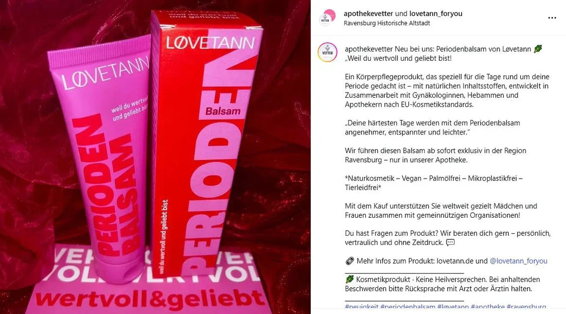 Ein Ritterschlag für Løvetann: Warum unser Periodenbalsam jetzt in der Apotheke steht