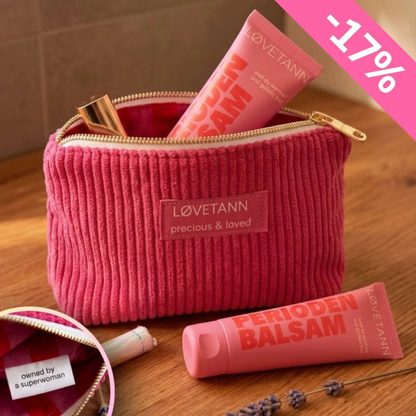 Lovetann 2 Bundle mit Clutch Handtasche Unterwegs Gym Periode Creme Balsam