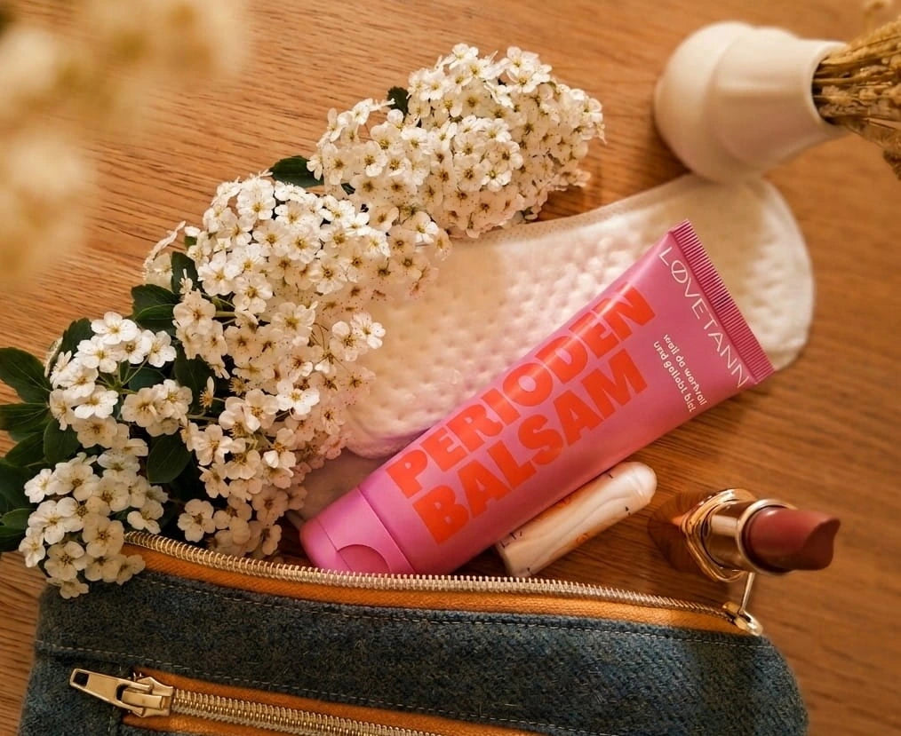 Lovetann Periodencreme Handtasche Unterwegs Sport Gym Stadt