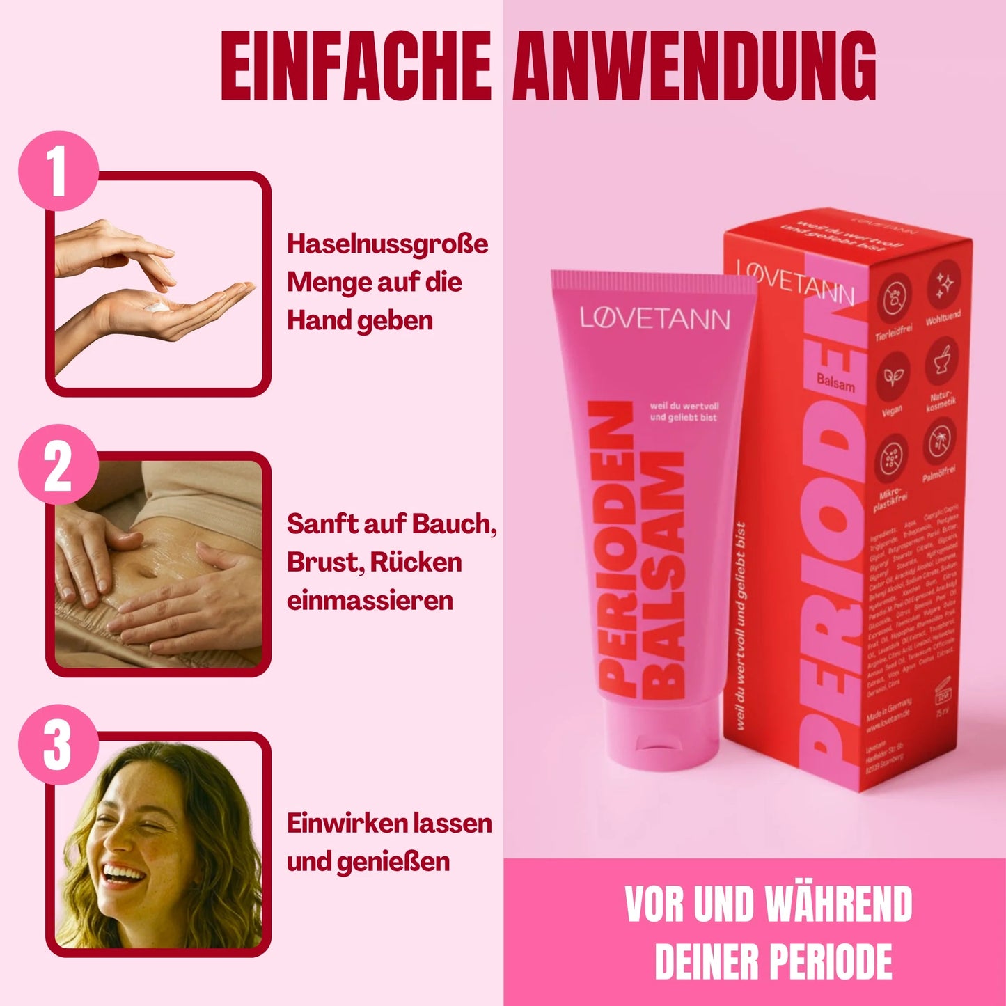 Lovetann_Periodenbalsam_einfacheAnwendung vor und während der Periode